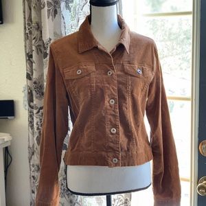 Melissa stretch fine wale corduroy jean jacket. Vintage fun with a boho dress 😎